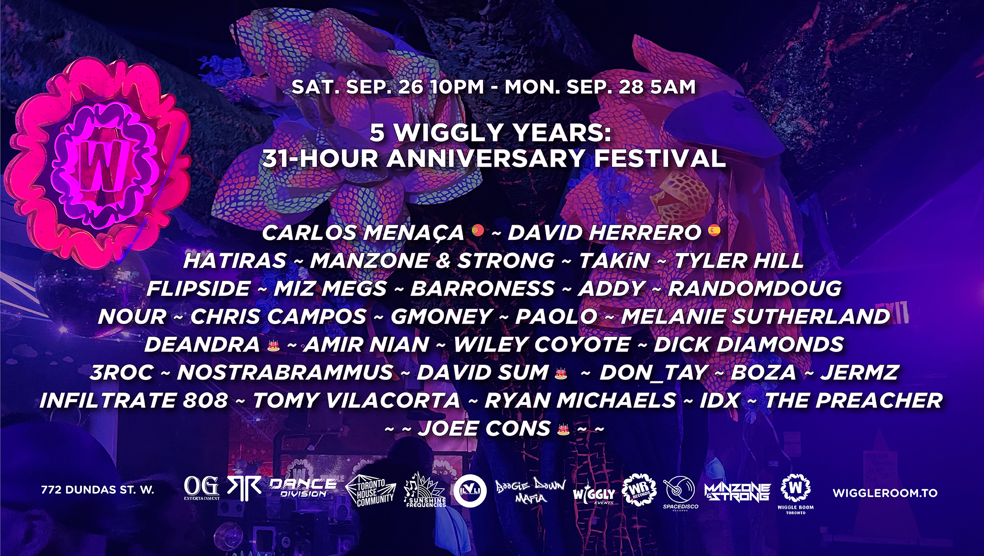 Wiggle Room's 31-Hour Anniversary Festival