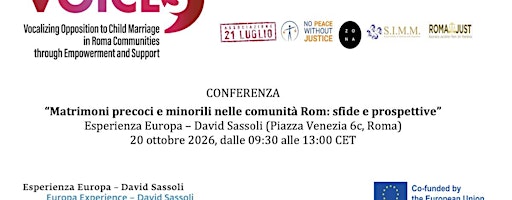 “Matrimoni precoci e minorili nelle comunità Rom: sfide e prospettive”