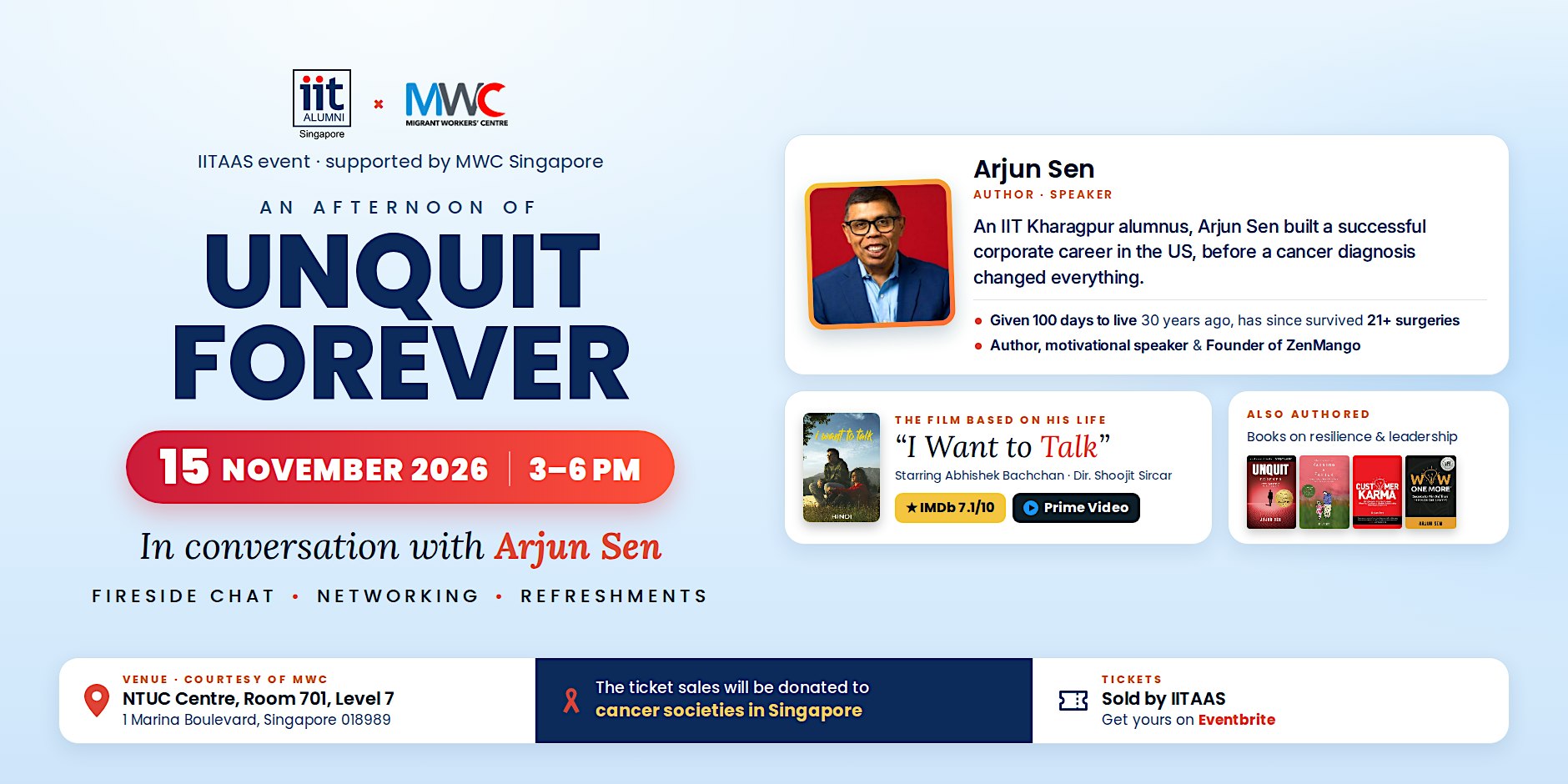 Unquit Forever with Arjun Sen | Author, Speaker & Cancer Survivor