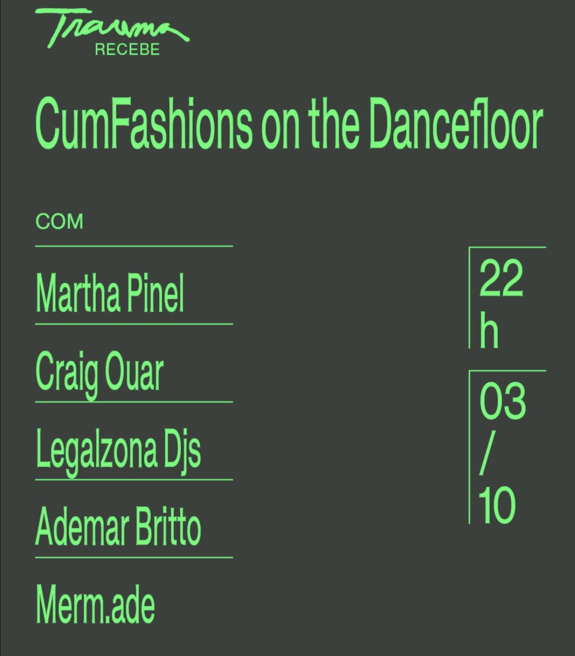 CUMFASHIONS ON THE DANCEFLOOR