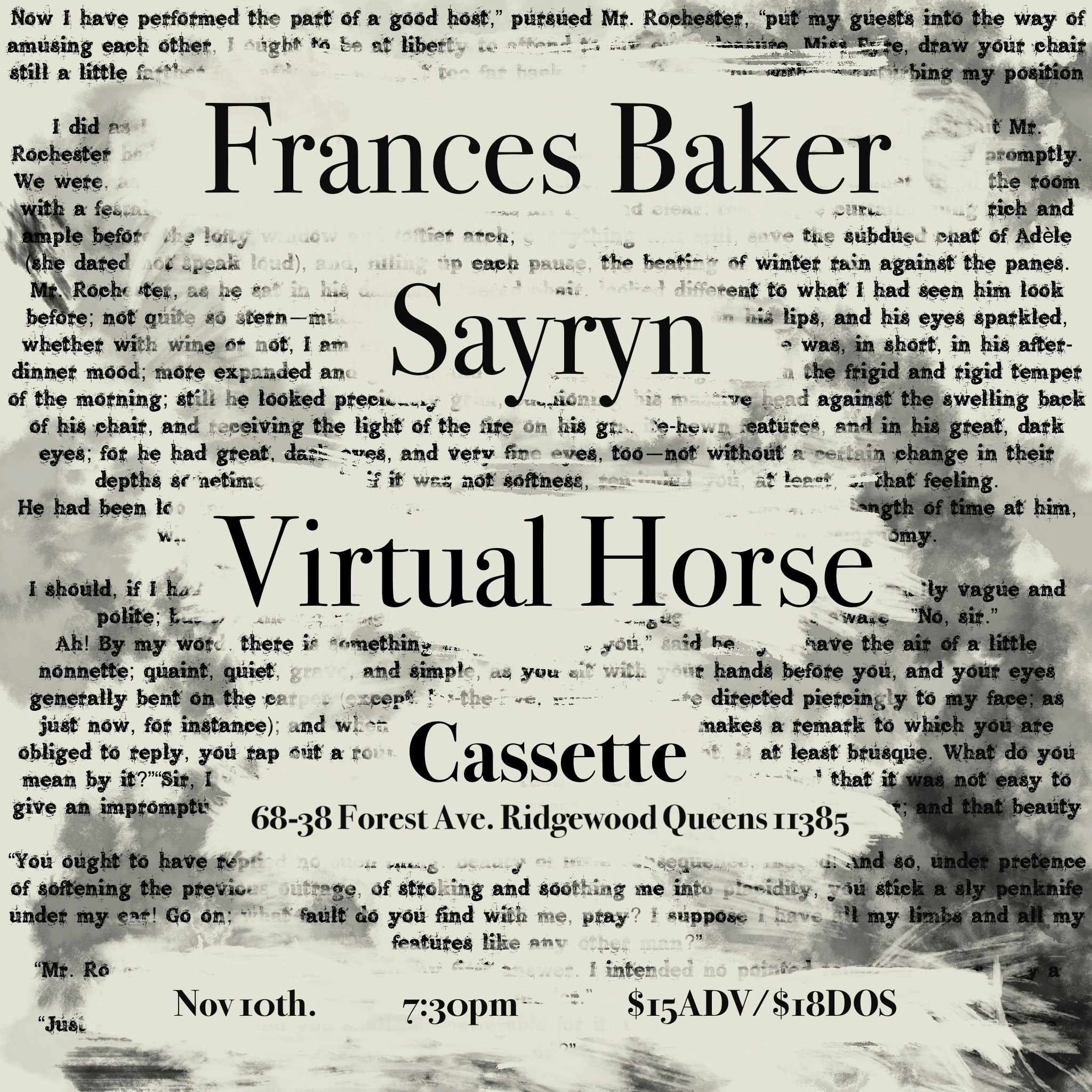 FRANCES BAKER, SAYRYN, VIRTUAL HORSE