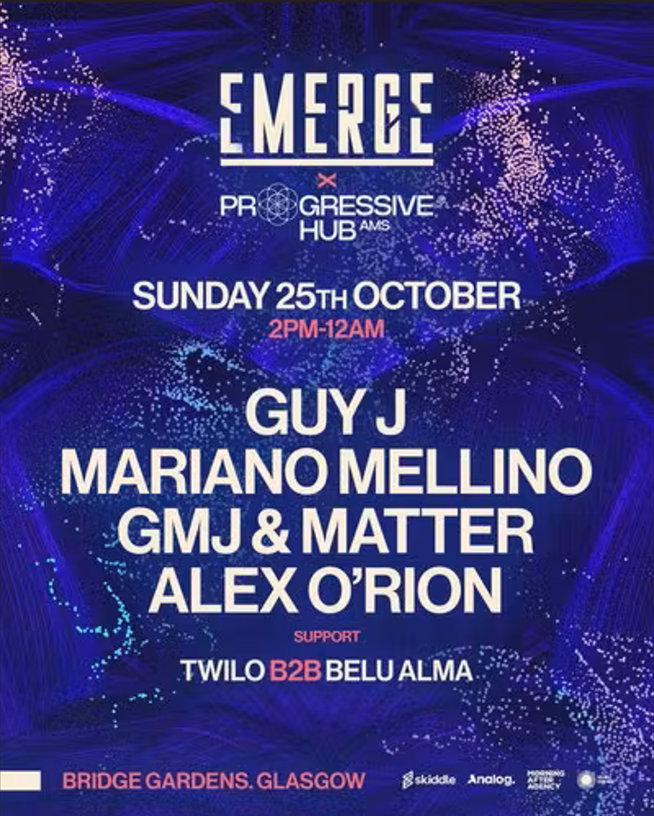 Emerge pres. Mariano Mellino, Guy J, Alex O'Rion, GMJ & Matter