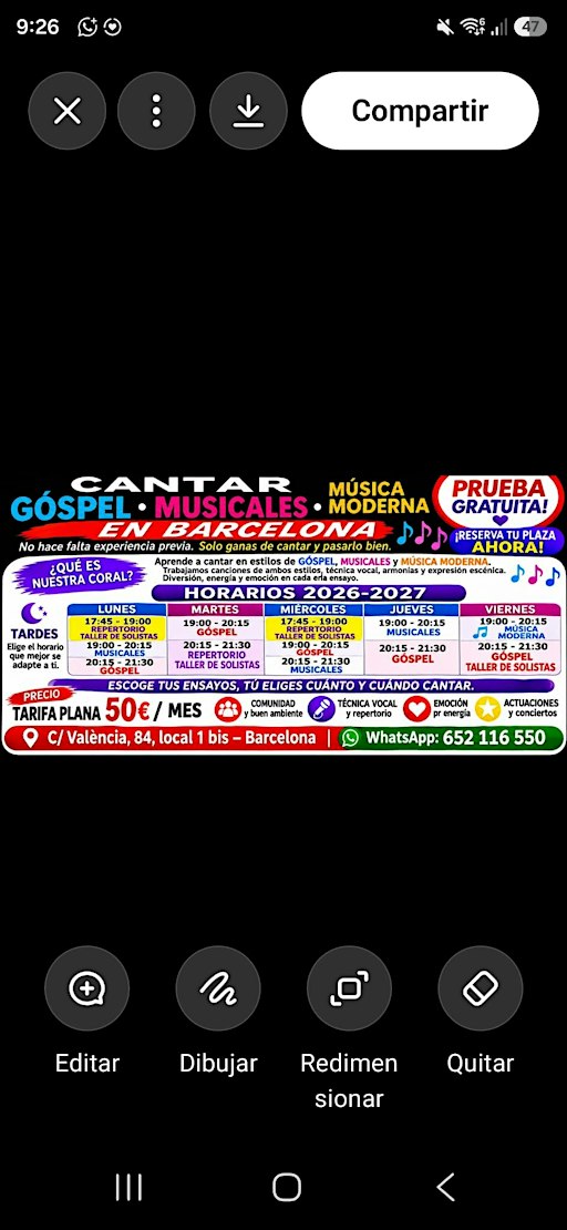 DESARROLLA TU VOZ DE SOLISTA! GOSPEL, MUSICALES MODERNA EN BARCELONA
