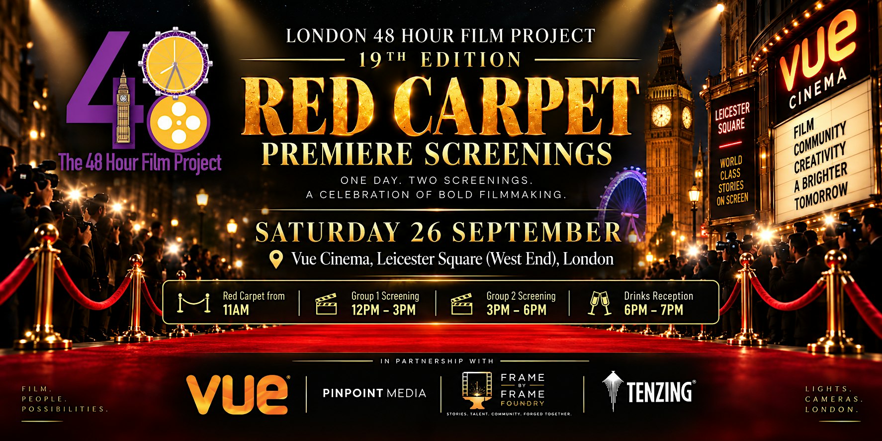 Official Premiere Screenings of London 48 Hour Film Project 2026