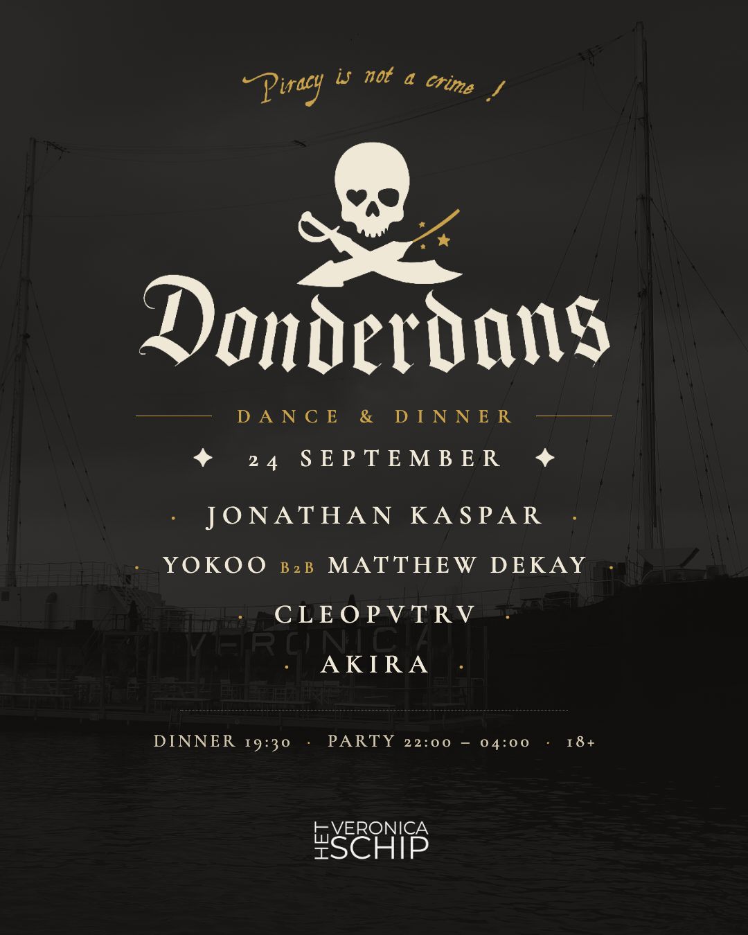 FEESTGEDRUIS DONDERDANS – Het Veronica Schip – 24.09.2026