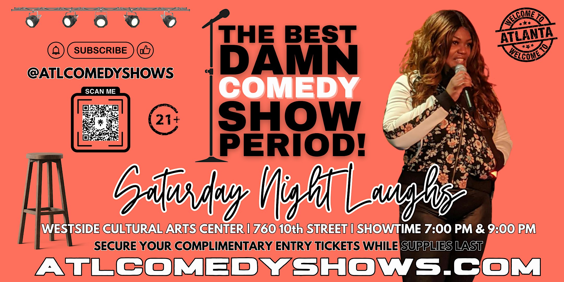 The Georgia Comedy Experience this Saturday @ Westside Cultural Arts Center
