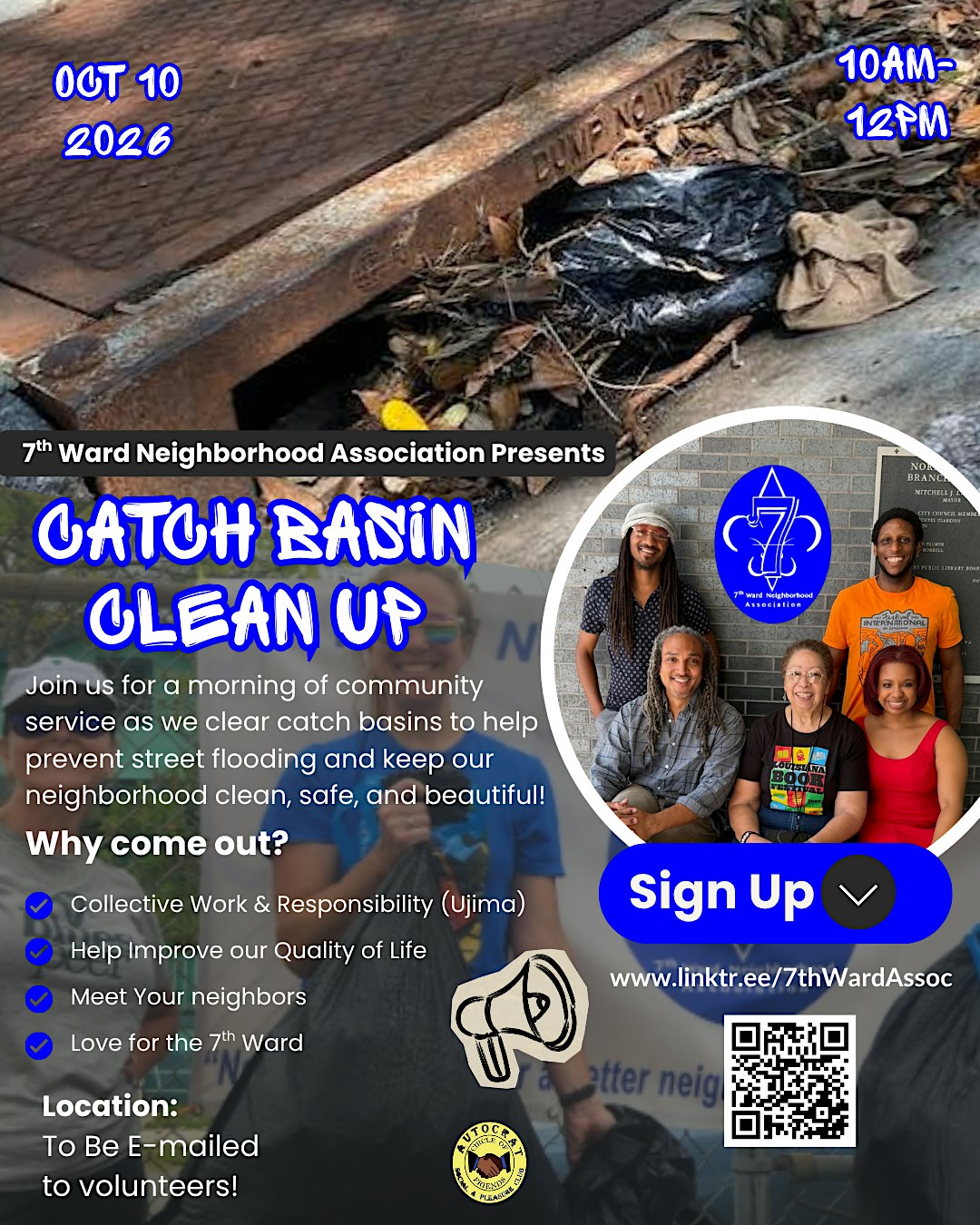 7th Ward Neighborhood Association: Catch Basin Clean Up