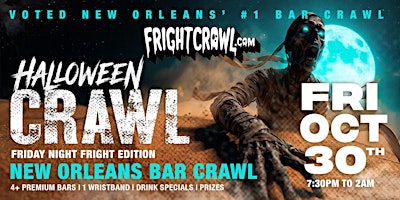 The Fright Crawl | New Orleans Halloween Bar Crawl 2026 | Fri, Oct 30