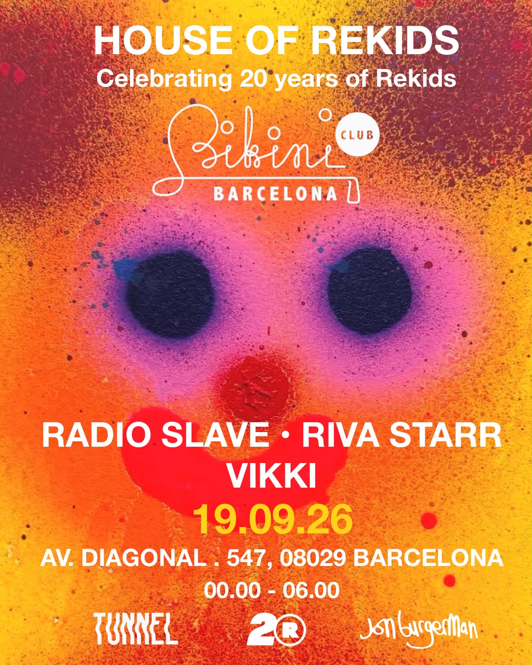 Tunnel pres. 20 Years of Rekids with Radio Slave, Riva Starr, Vikki