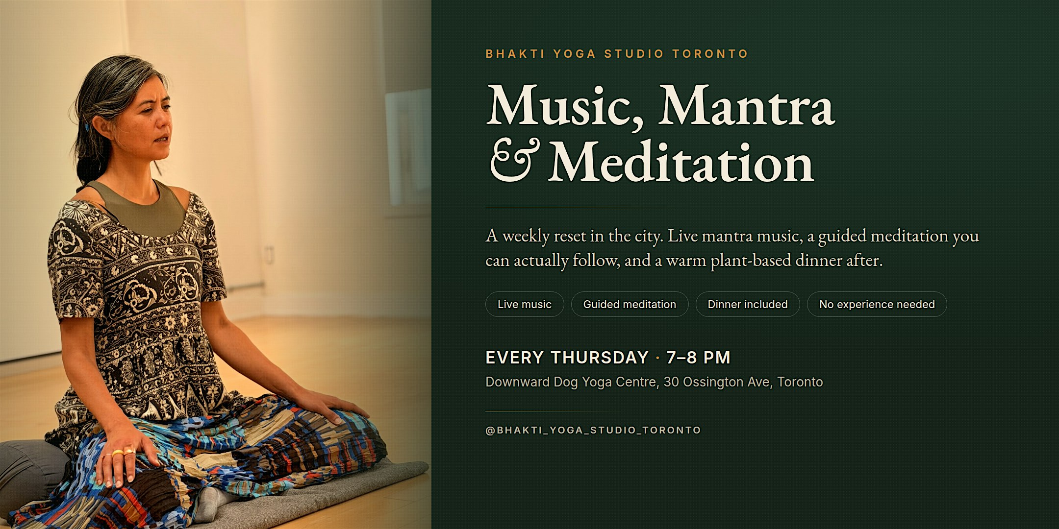 Music, Mantra & Meditation · Weekly Sound + Meditation Night, Toronto