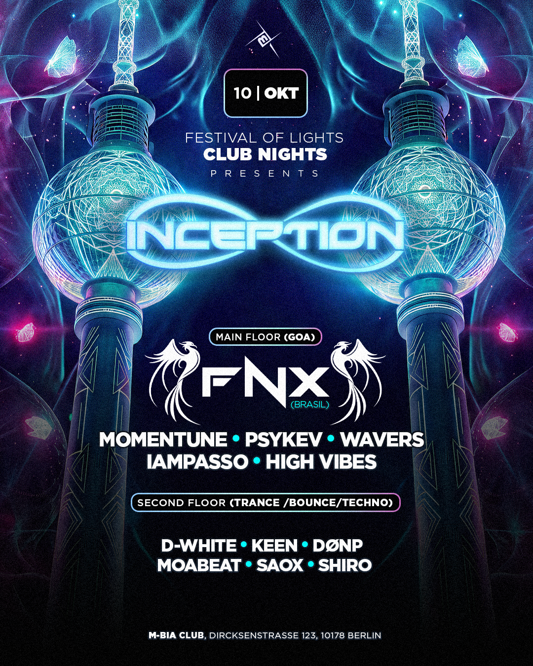 Inception x Festival of Lights - Club Nights