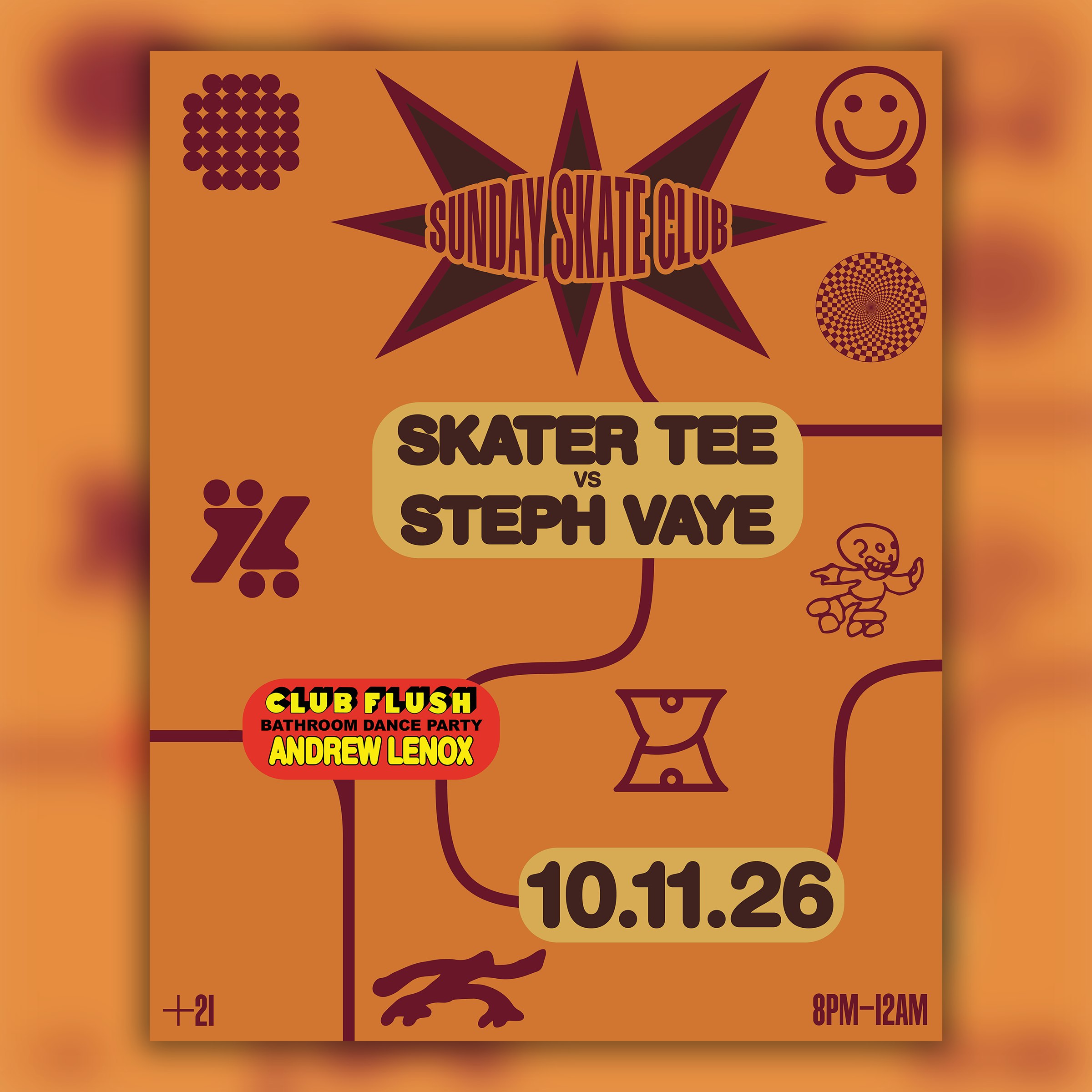 Sunday Skate Club: Skater Tee vs Steph Vaye | Club Flush: Andrew Lenox (skate)