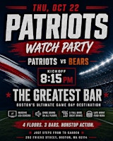 Patriots vs Bears Watch Party at The Greatest Bar