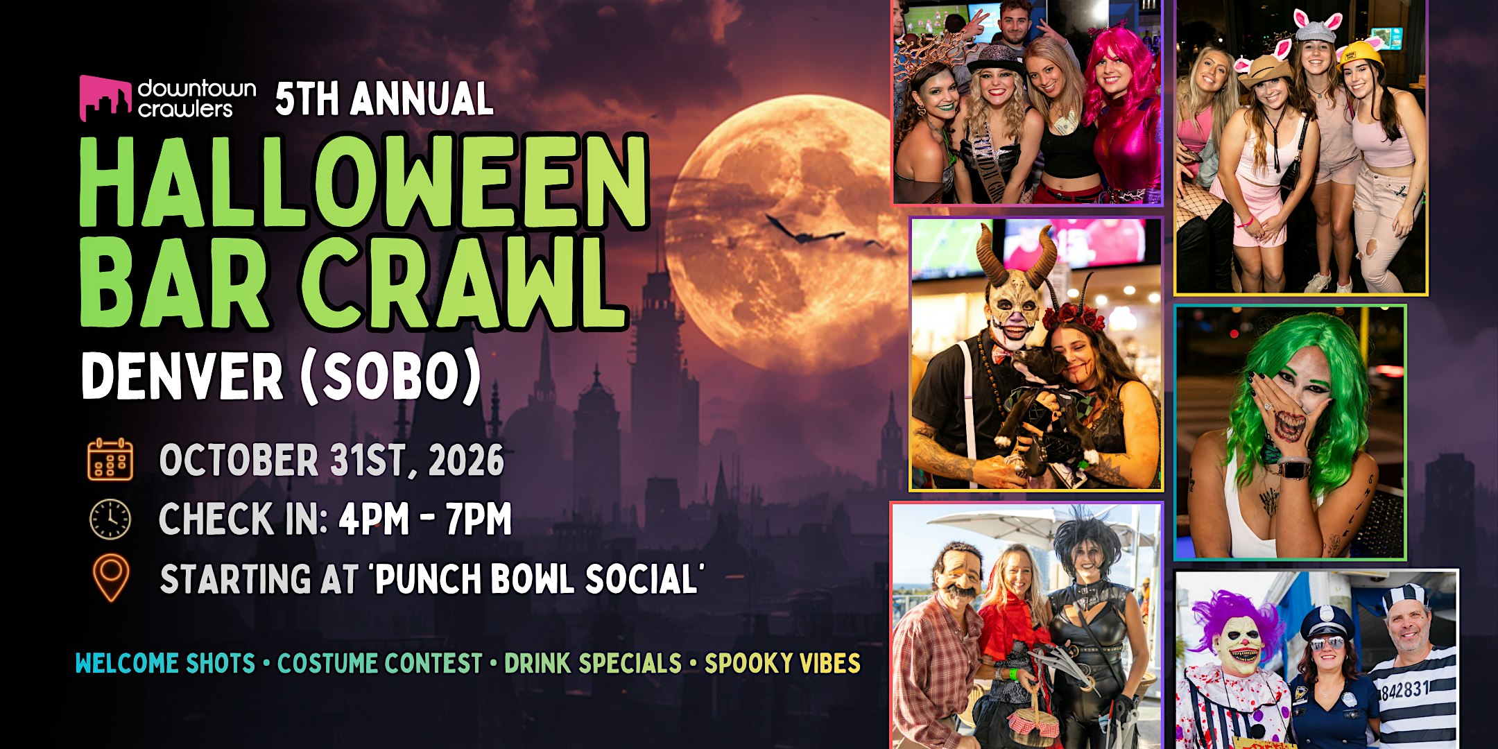 Halloween Bar Crawl 10/31 - DENVER (South Broadway)