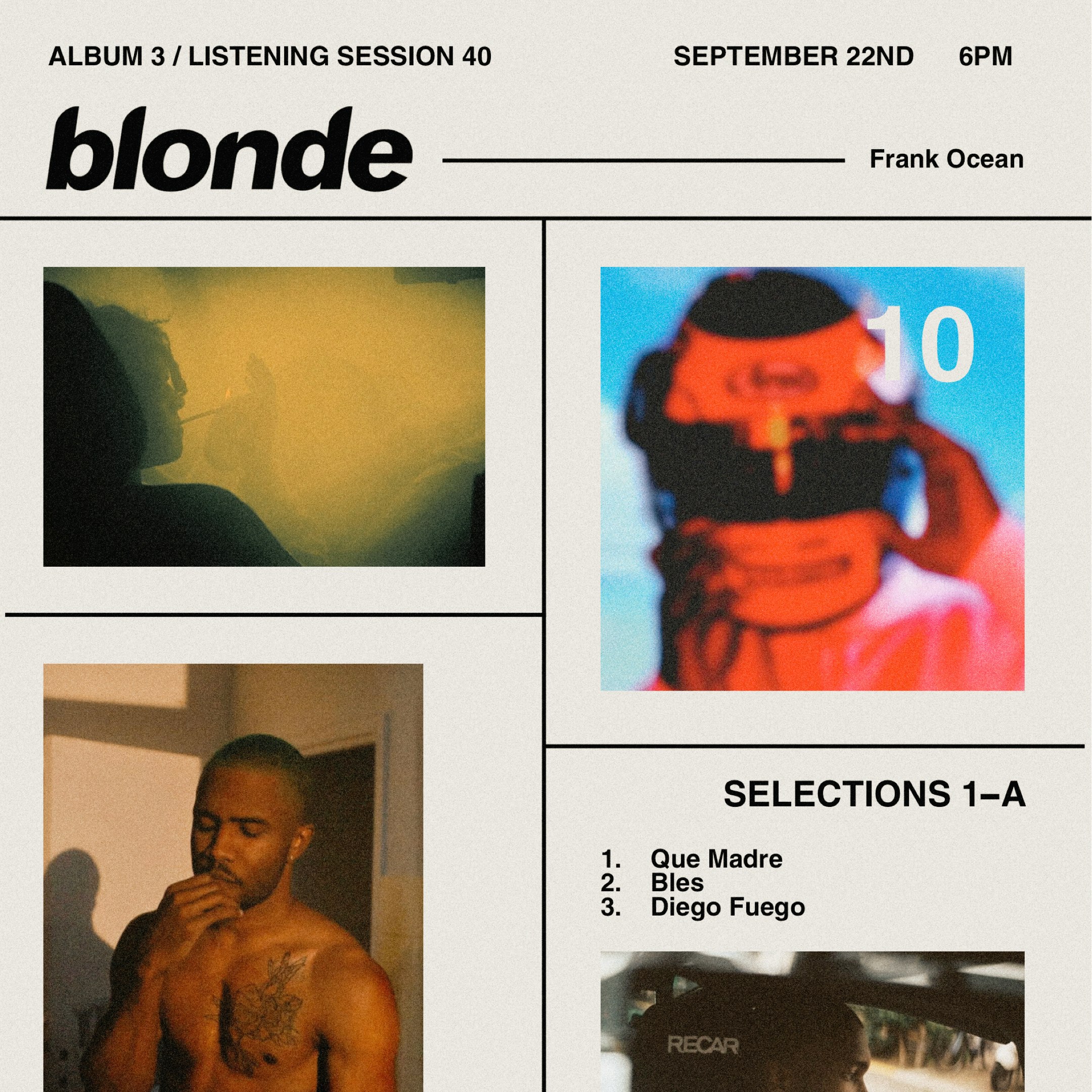 A Listening Session Of Blonde By Frank Ocean