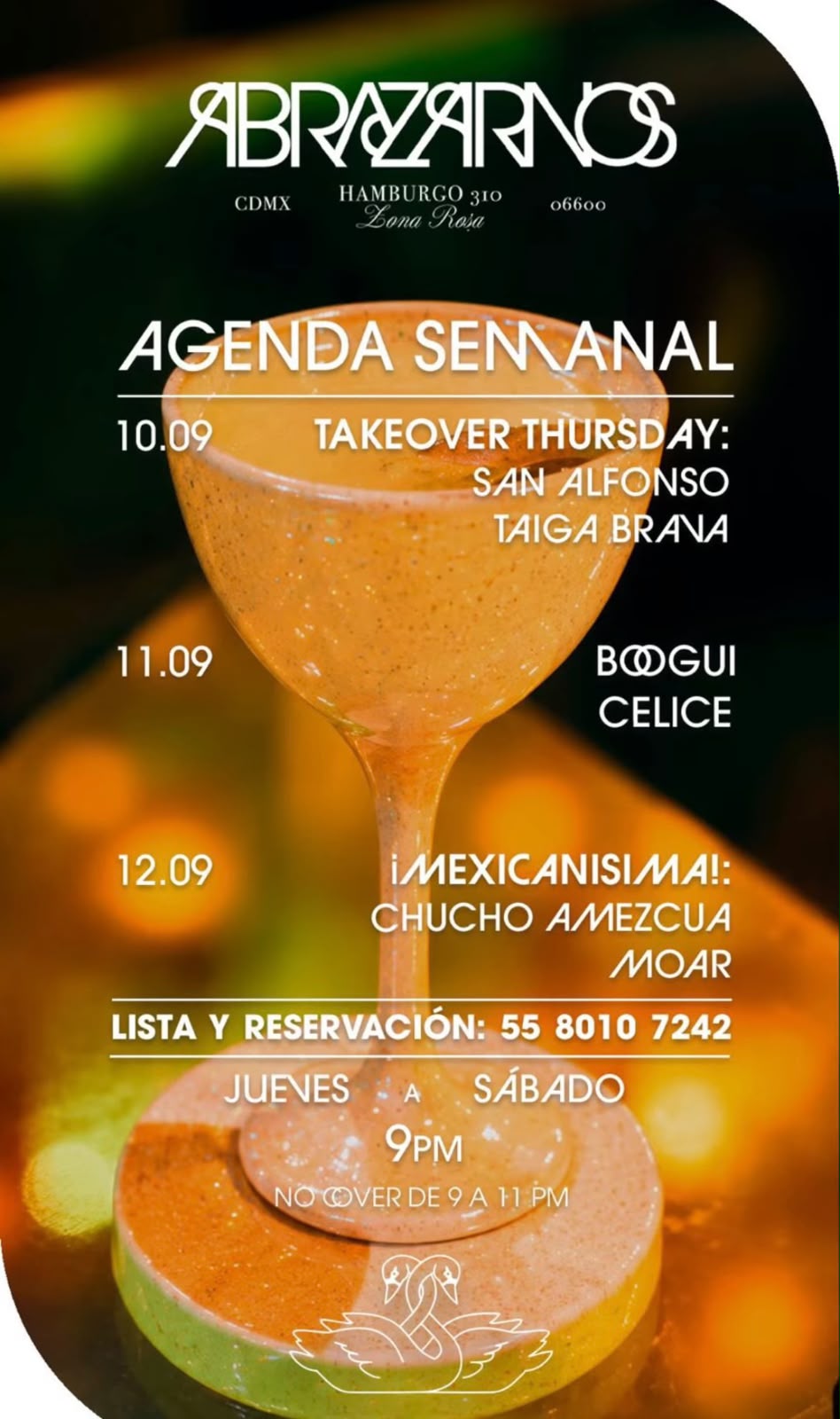 Abrazarnos Agenda Semanal