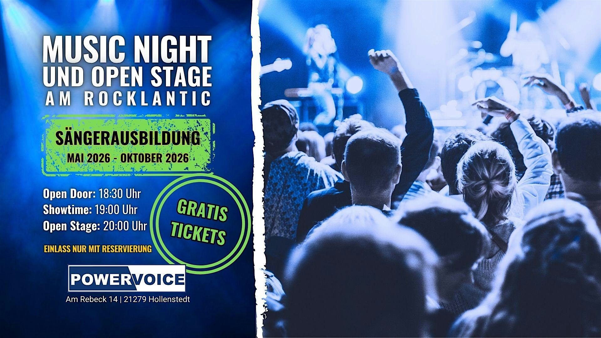 140. MUSIC NIGHT mit Open Stage | Sängerausbildung (SIA)