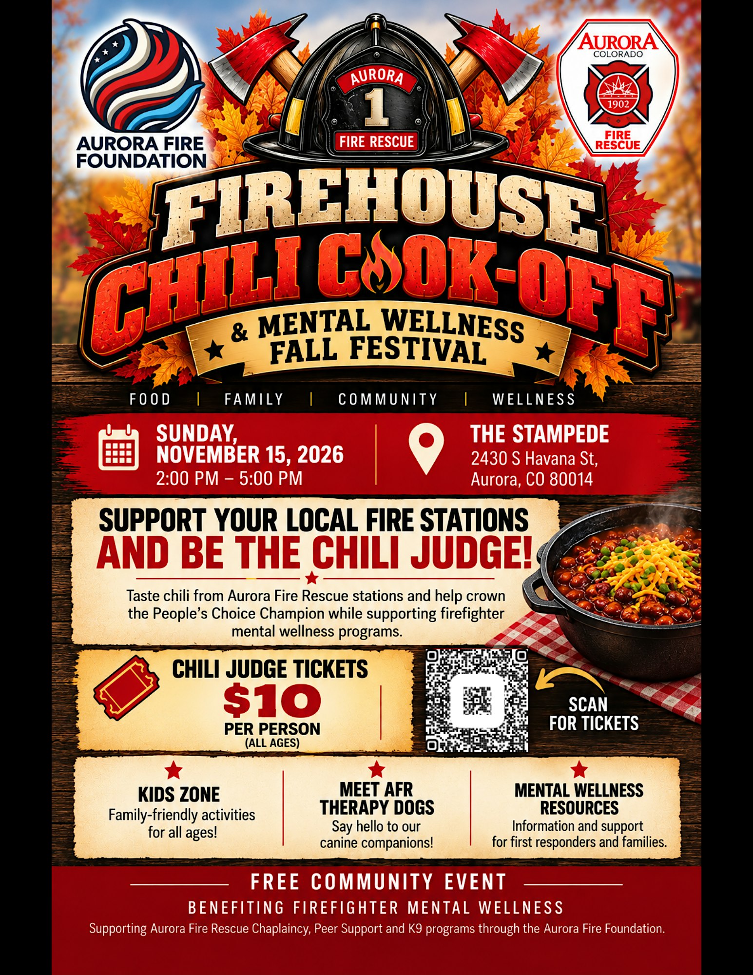 Firehouse Chili Cook-Off & Mental Wellness Fall Festival