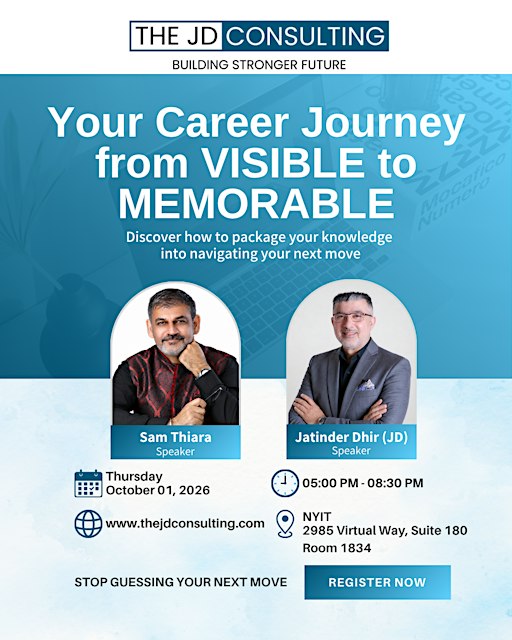 Your career journey from VISIBLE to MEMORABLE.