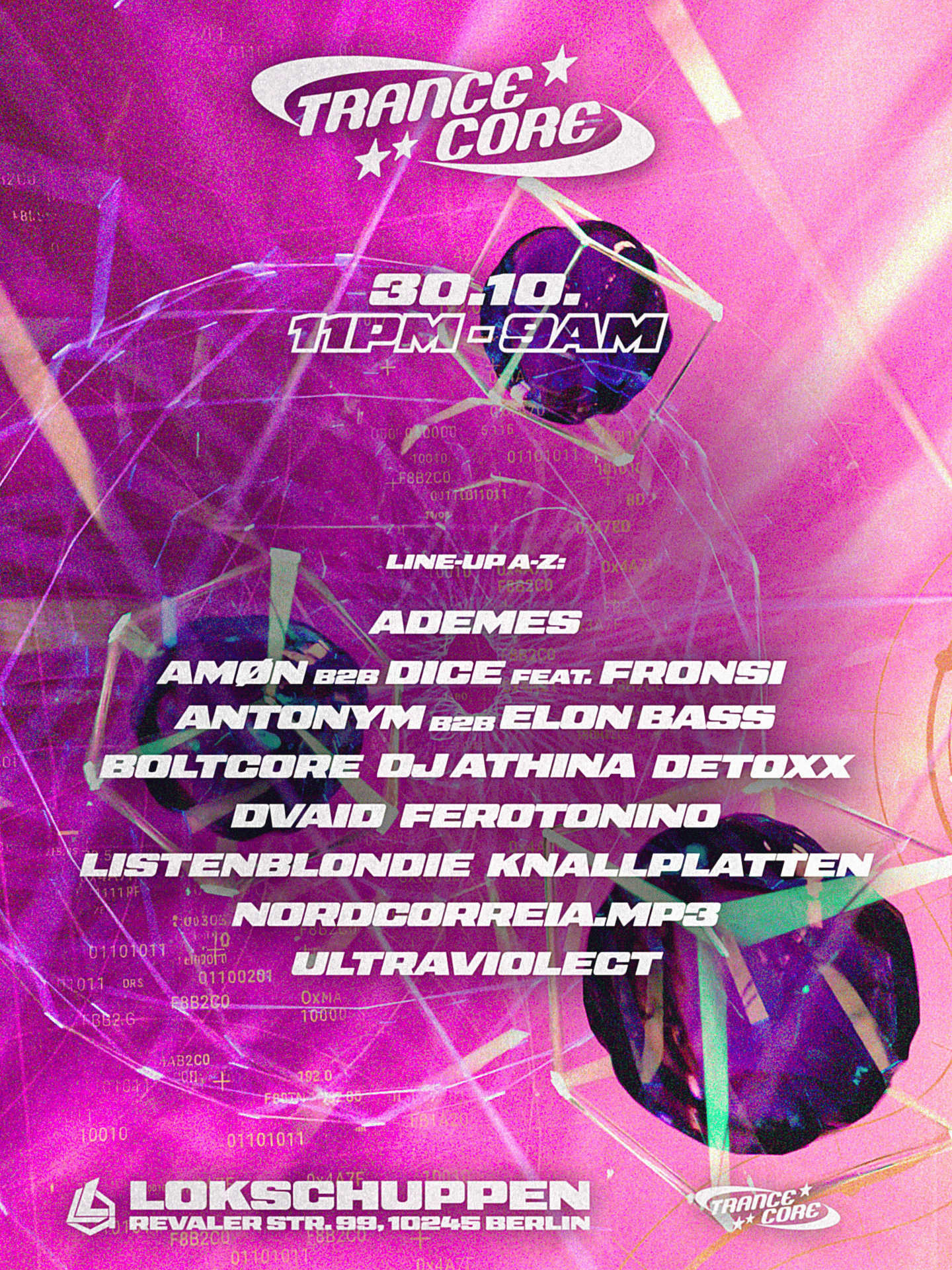 Trancecore Halloween Special with Antonym b2b Elon Bass, Amøn b2b DICE feat. Fronsi and DVAID