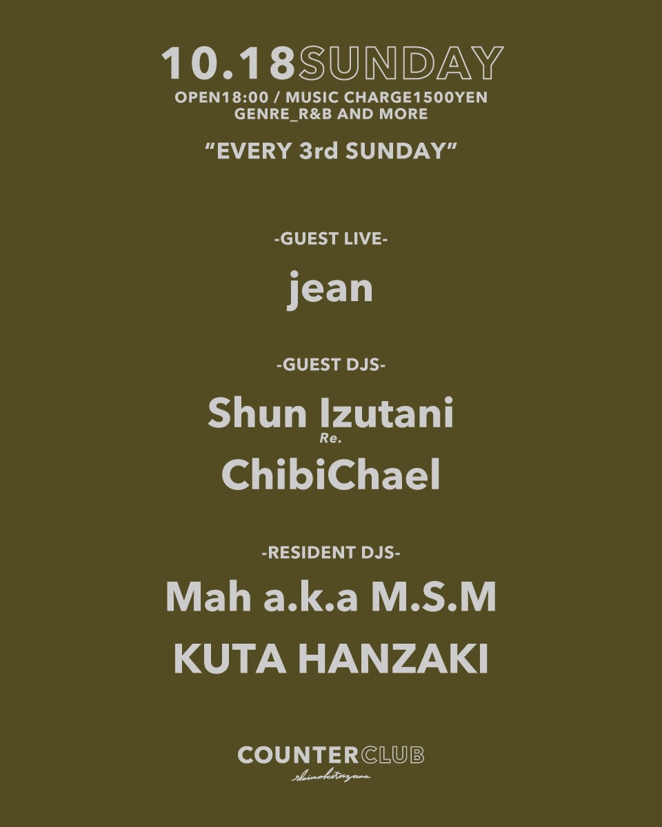 EVERY 3RD SUNDAY
