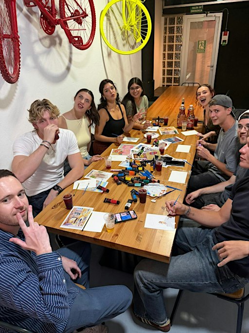Sip and Paint Barcelona: Guided Painting Night with Unlimited Sangria