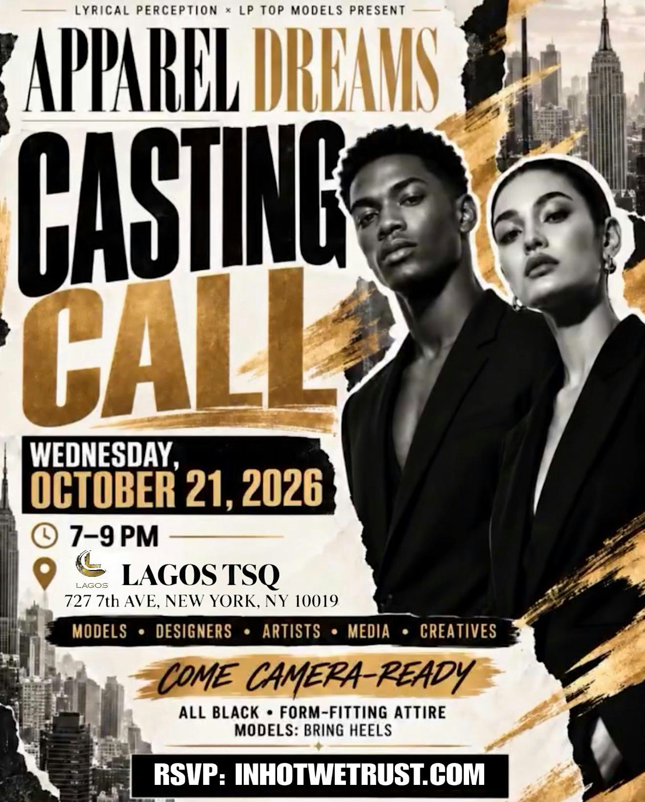 MODEL CASTING CALL AT LAGOS TSQ