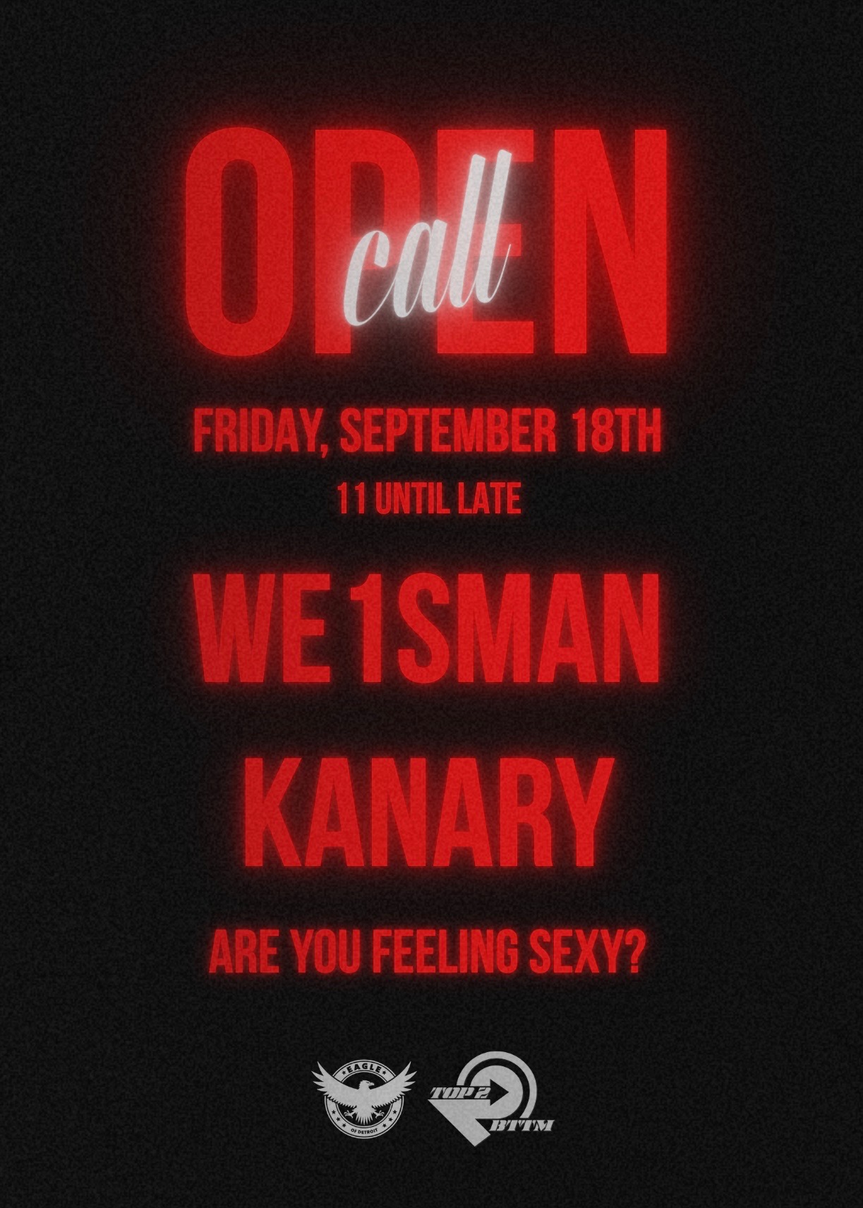 TOP2BTTM presents: OPEN CALL (Sexy Underwear Contest, Drag Performers, + more)