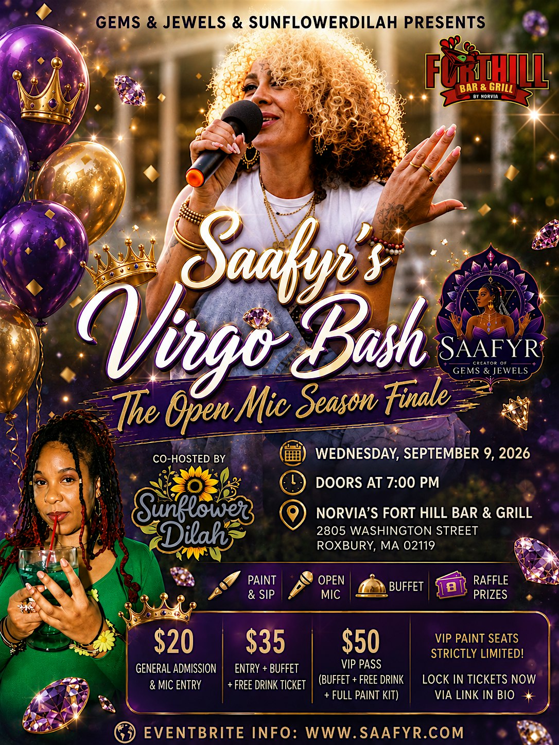Gems & Jewels Open Mic: Saafyr's Virgo Bash | Season Finale