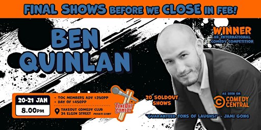 This week at TakeOut Comedy - Ben Quinlan