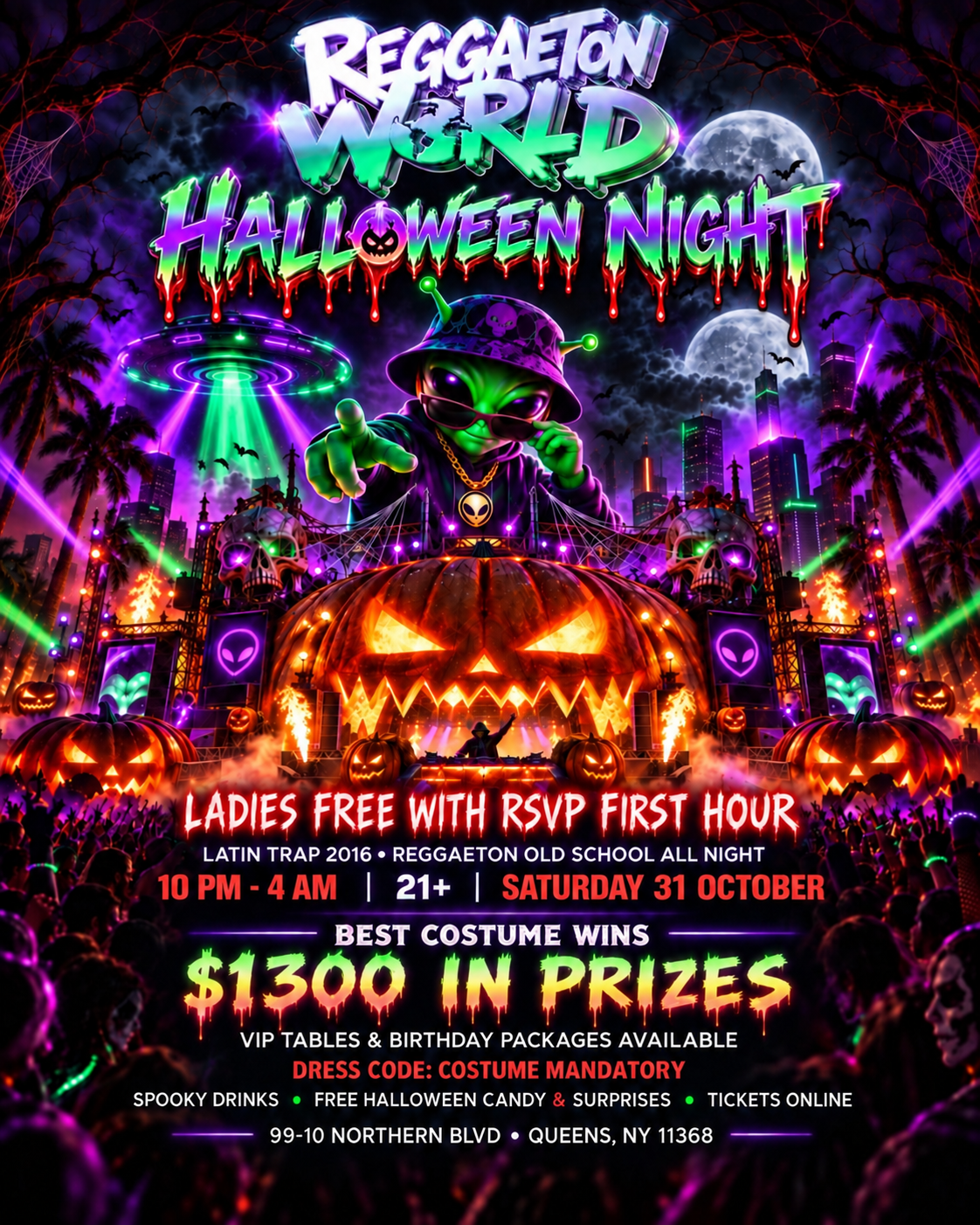 REGGAETON WORLD TAKE OVER QUEENS NYC -HALLOWEEN EDITION