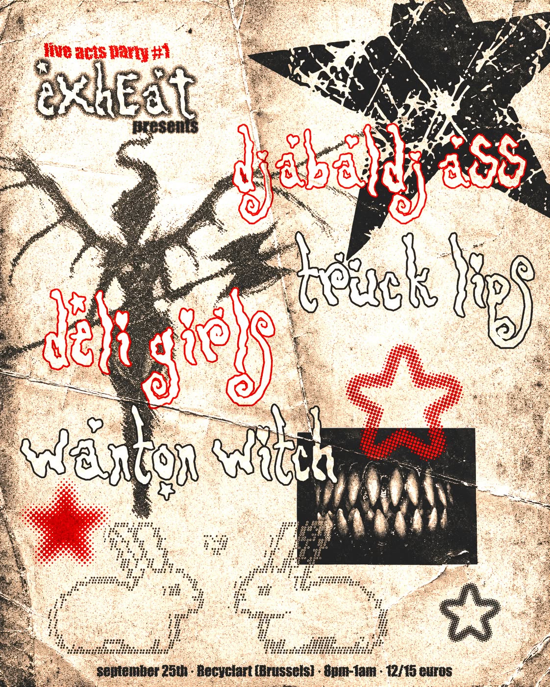 Exheat presents : Truck Lips Premiere w/ Deli Girls + Wanton Witch + Djabaldjass