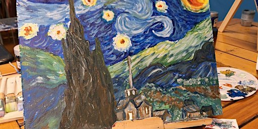 Pinta tu noche estrellada - experiencia guiada de pintura
