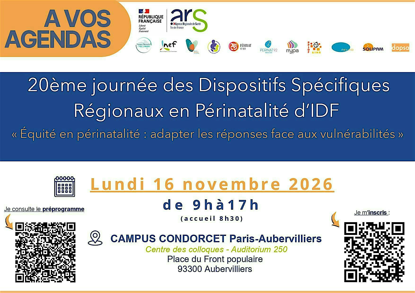 20ème journée des Dispositifs Spécifiques Régionaux en Périnatalité d'IDF