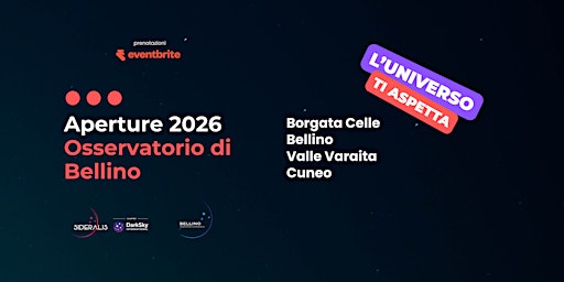 Aperture 2026 Osservatorio astronomico di Bellino