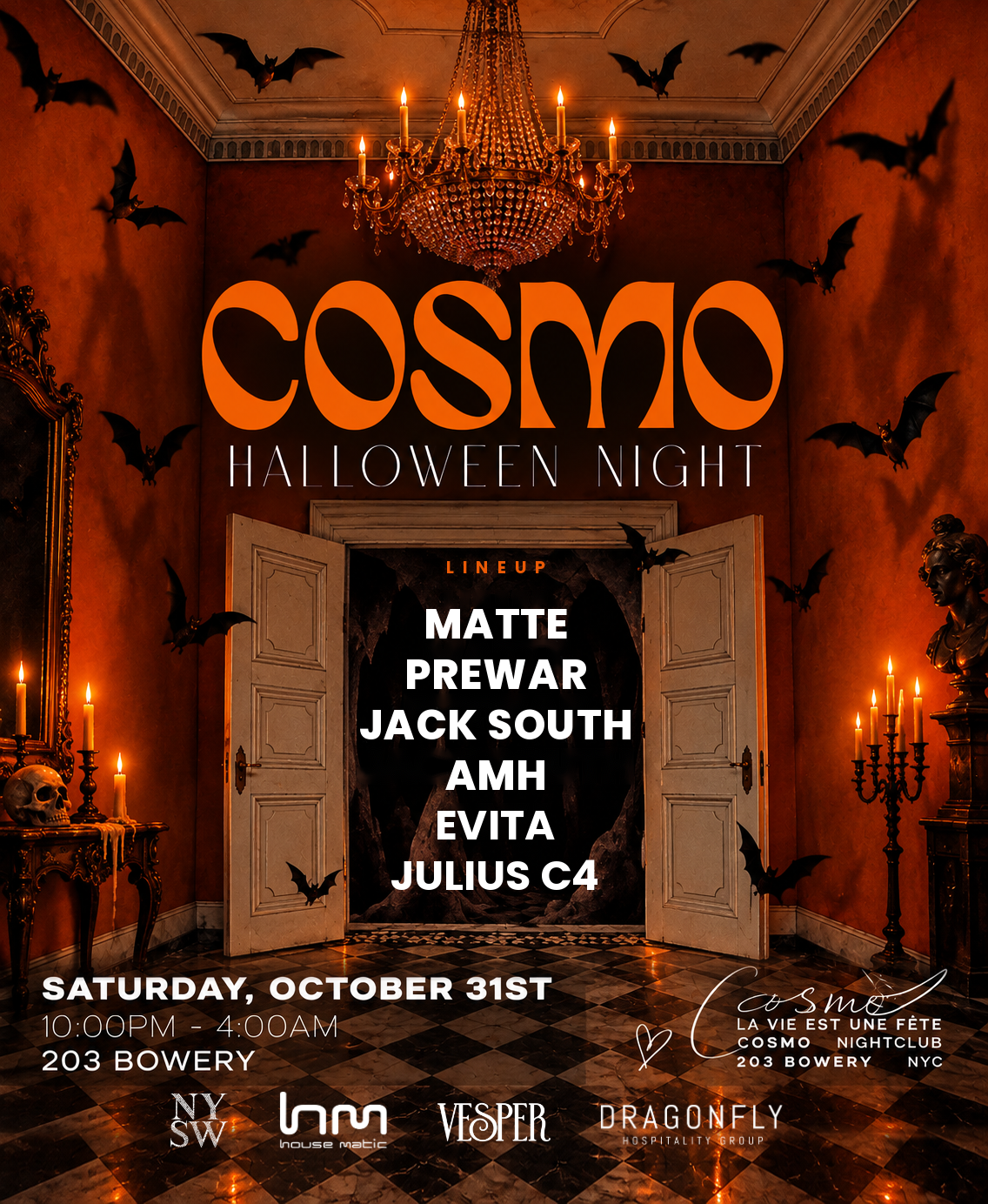 COSMO RETURNS ONE NIGHT ONLY - HALLOWEEN OCTOBER 31