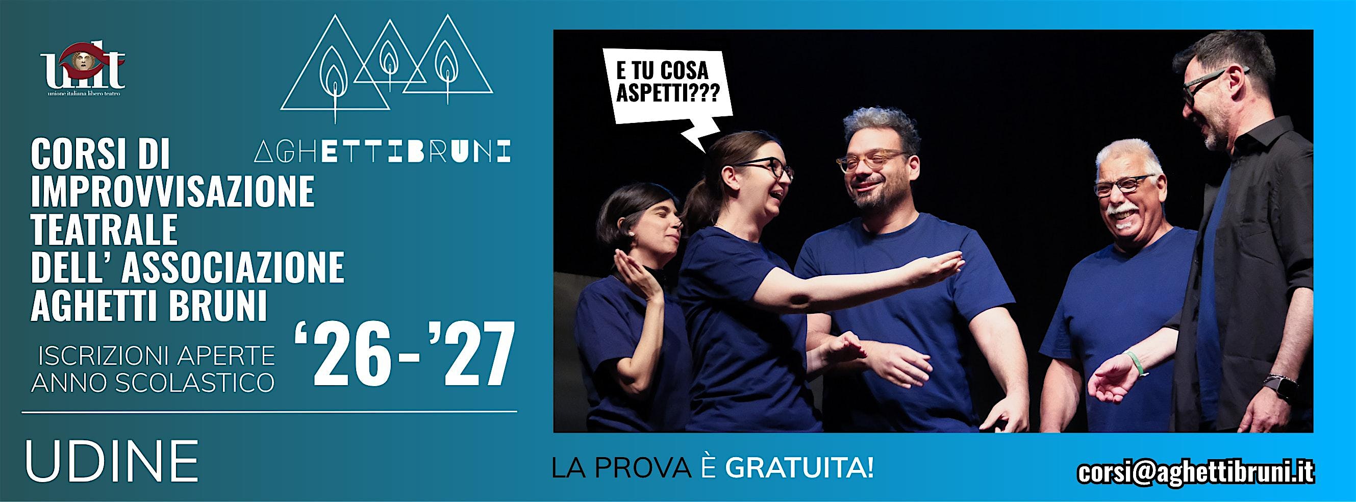 Lezione Prova di Improvvisazione teatrale Udine  - Corsi 2026/27