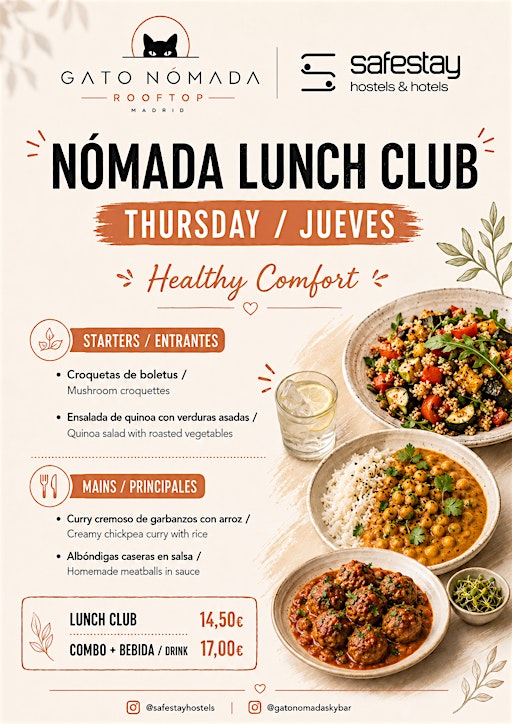 Healthy Comfort Thursday · Nómada Lunch Club Madrid