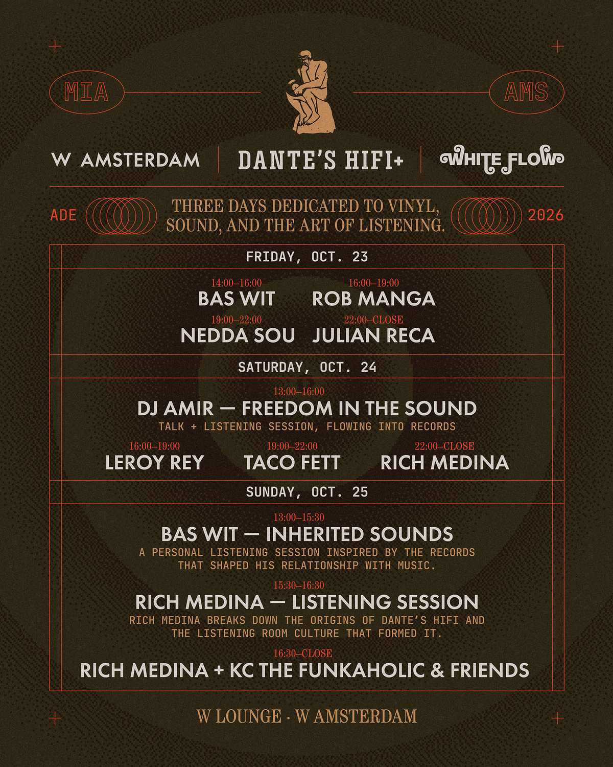 Dante's HiFi+ × W Amsterdam × White Flow