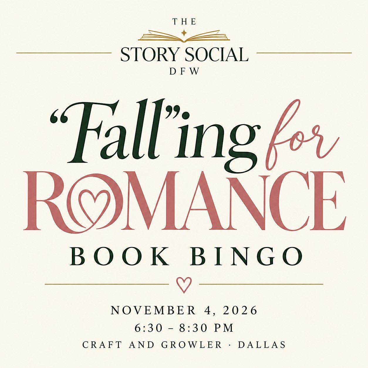 "Fall"ing for Romance Book Bingo
