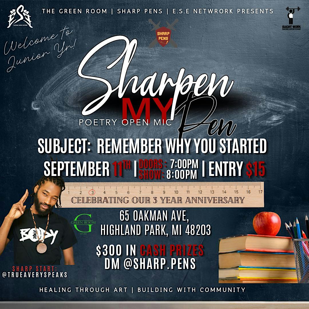 Sharpen My Pen Poetry Open Mic
