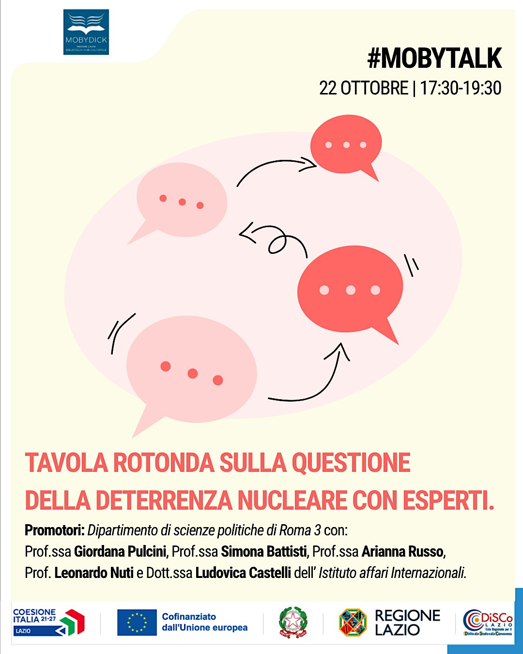 Tavola rotonda sulla questione della deterrenza nucleare con esperti.