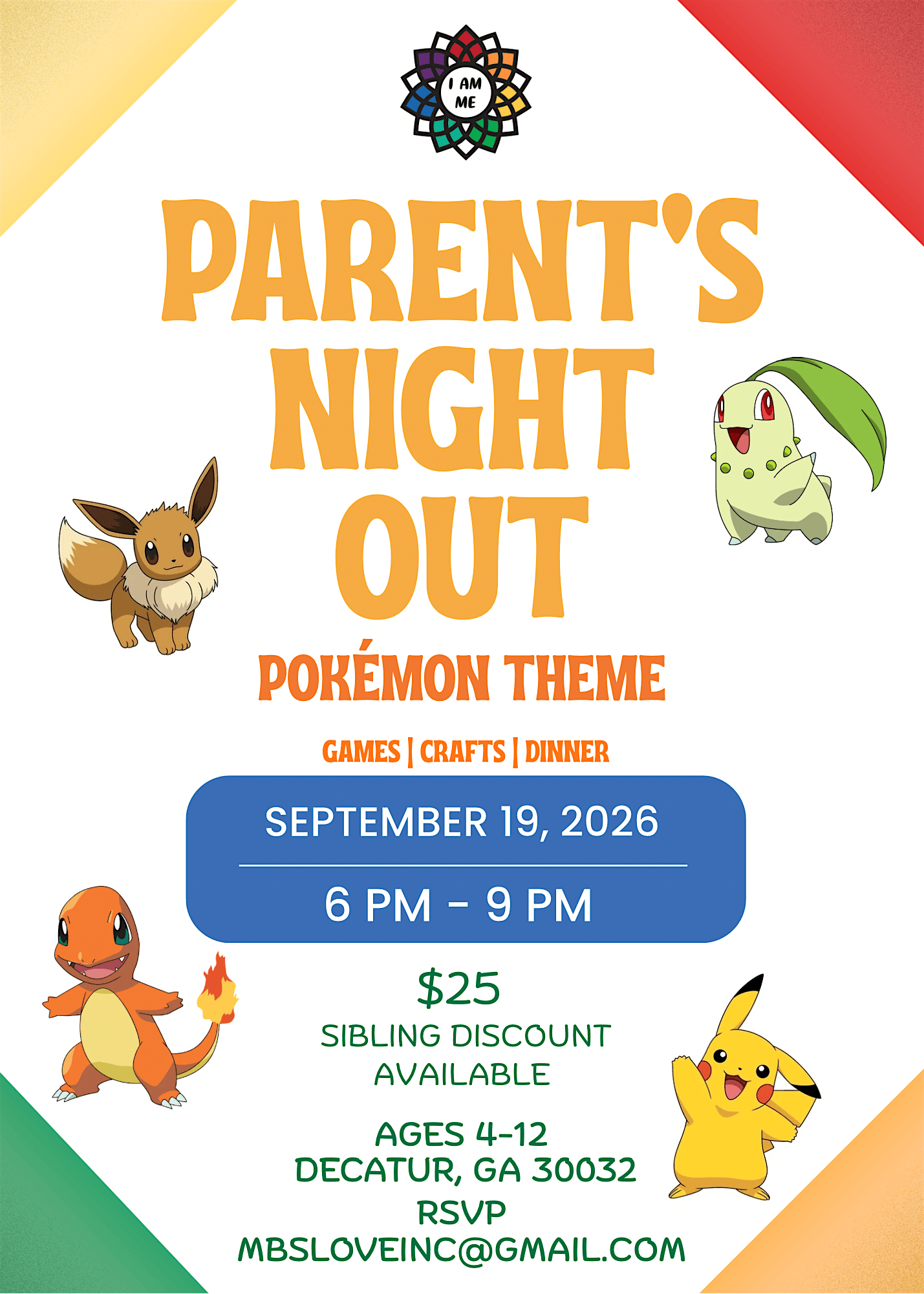 Pokémon Parent’s Night Out Party!