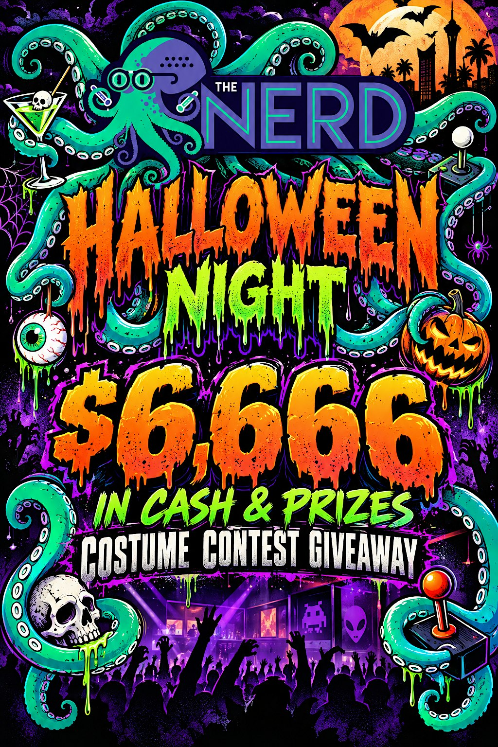 The Nerd’s Halloween Night Costume Party: $6666 Cash & Prizes Giveaway
