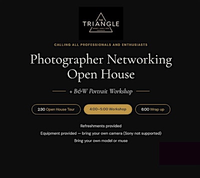 Photography Open House at The Triangle Club Venue