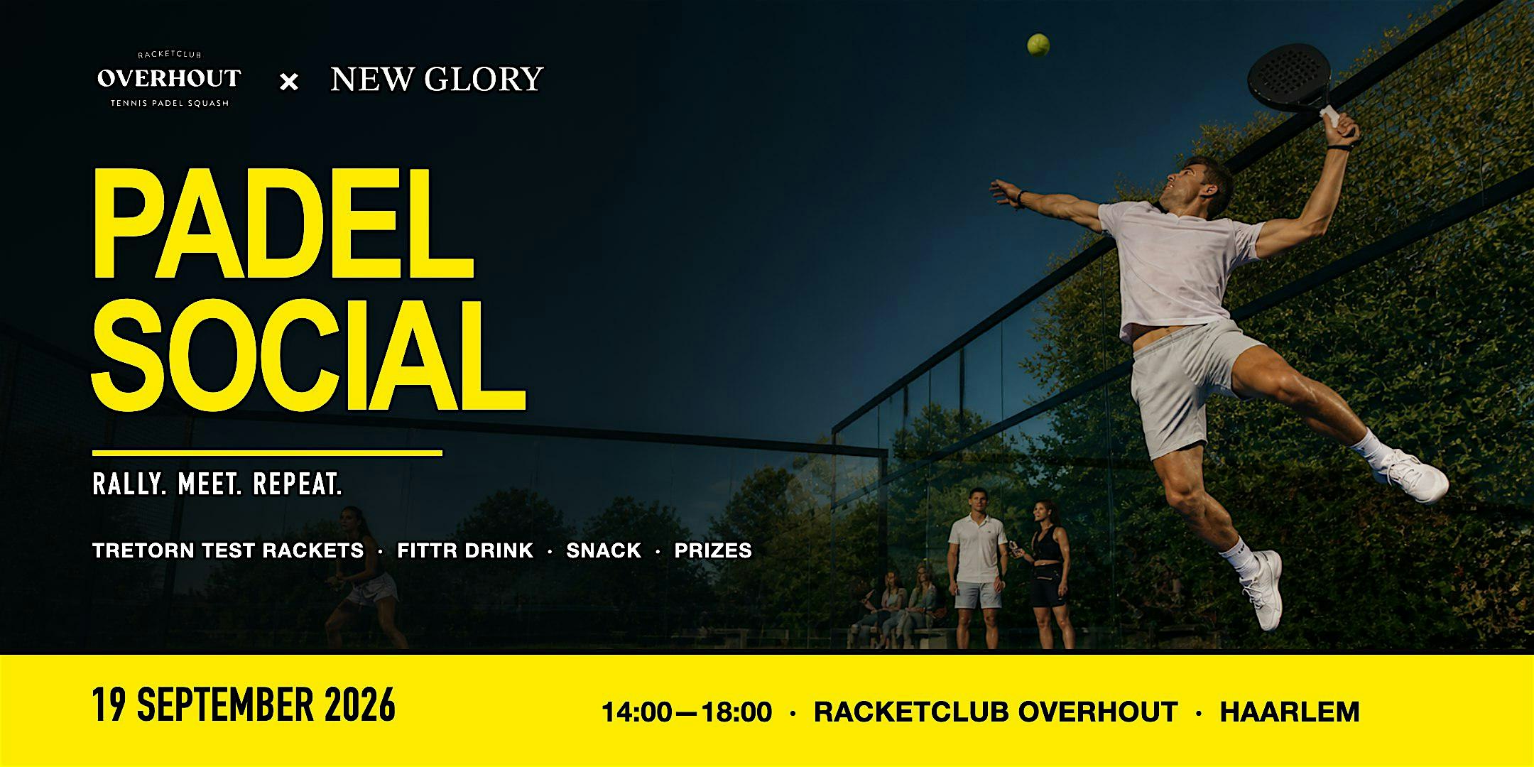 New Glory Padel Social — Rally & Meet.