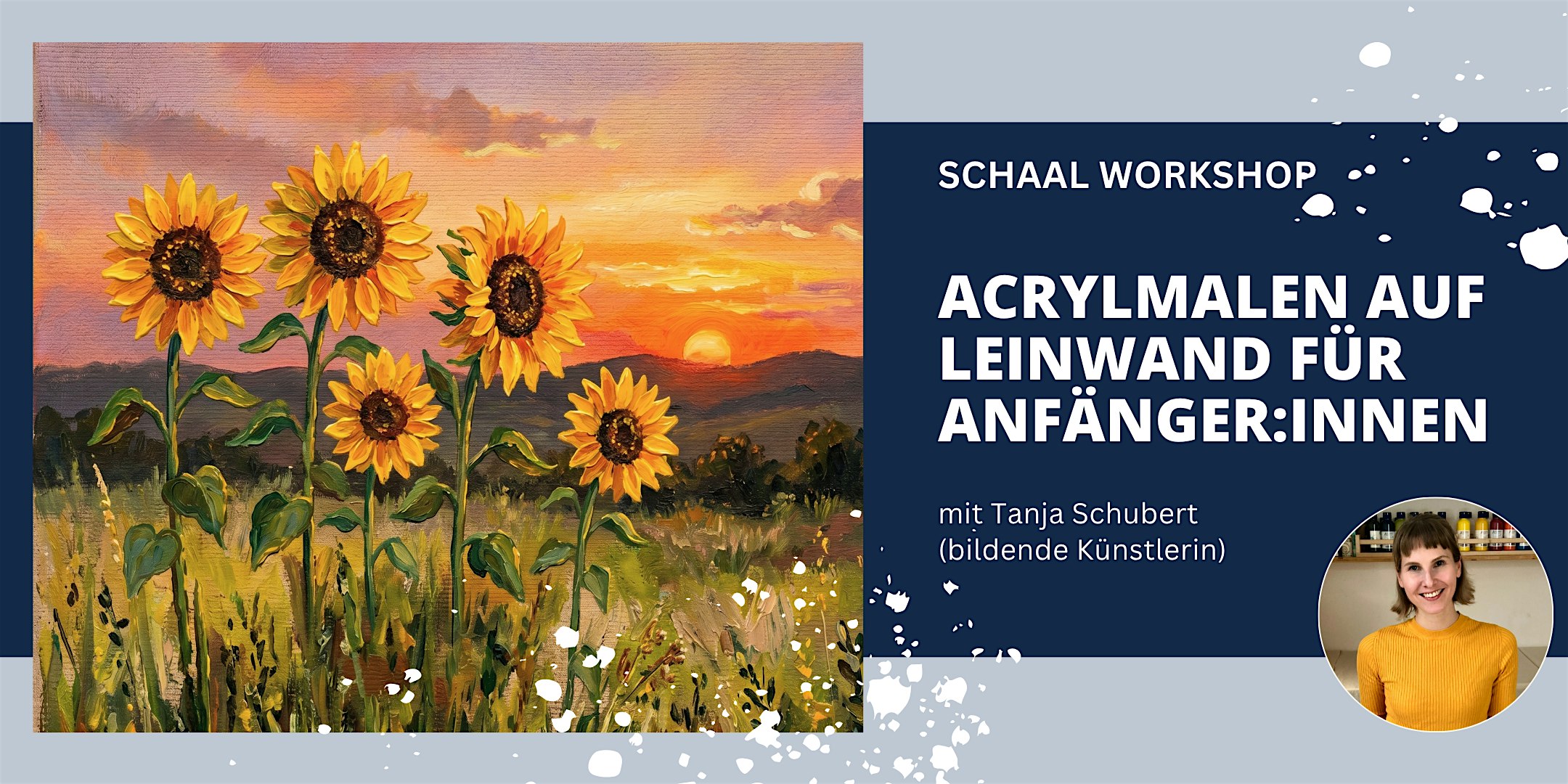 ACRYLMALEN AUF LEINWAND FÜR ANFÄNGER:INNEN - Sonnenblumen