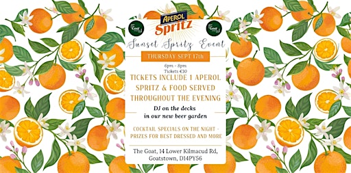 Aperol Spritz Sunset Sessions at The Goat in Goatstown