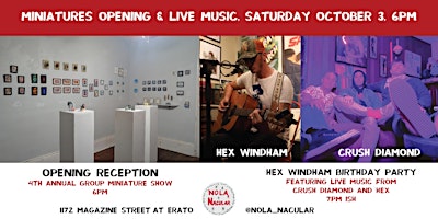 Group Miniature Show Opening Reception plus live music