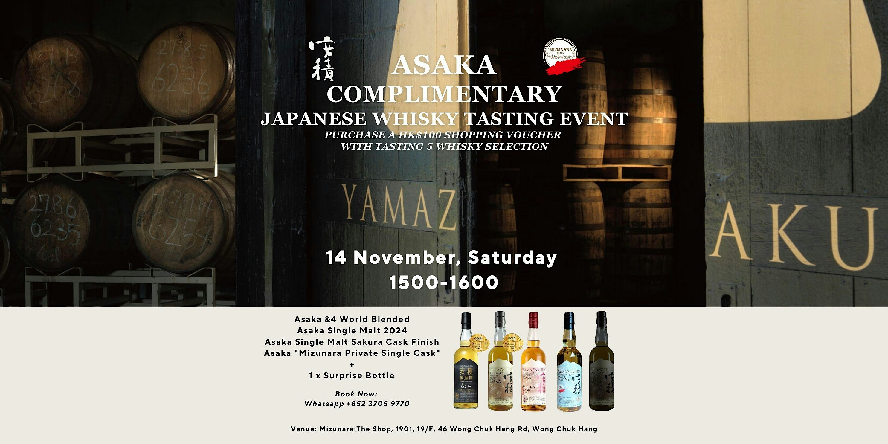 Asaka Japanese Whisky Tasting Experience